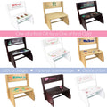 Personalized Brunette Ballerina Child's Espresso Flip Stool