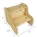 Field Hockey Natural Wood Two Step Stool - MyBambino.com