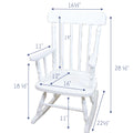 Teal Spring Floral White Spindle Rocking Chair - MyBambino.com