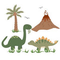 Green Dinosaur Natural Storage Step Stool - MyBambino.com