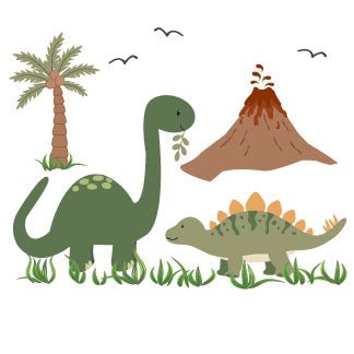 White Cash Box - Green Dinosaur
