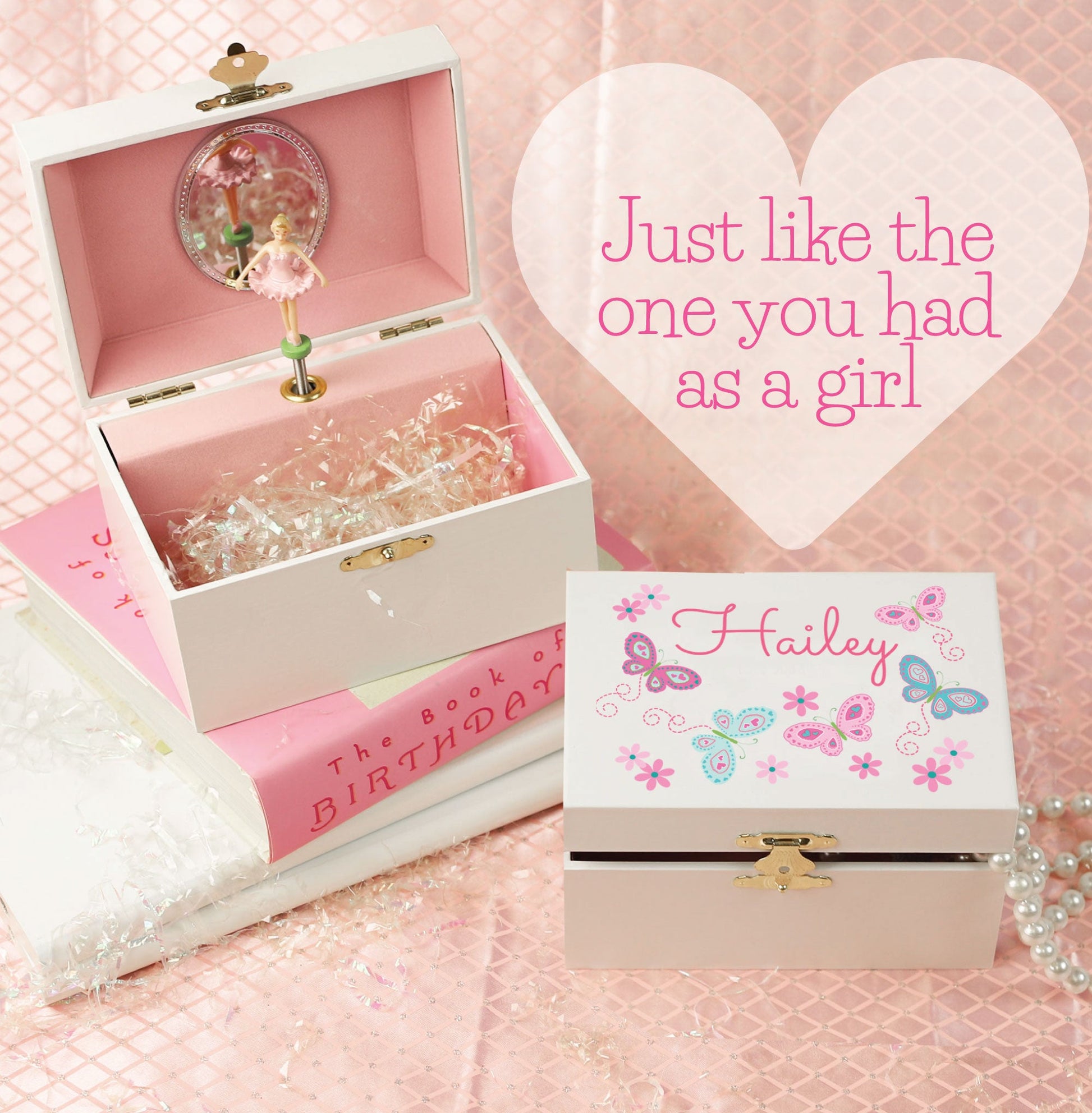 Teal Spring Floral Flower Girl Ballerina Jewelry Box - MyBambino.com