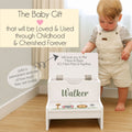 Tennis White Storage Step Stool
