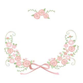 Blush Floral Garland Door Hanger