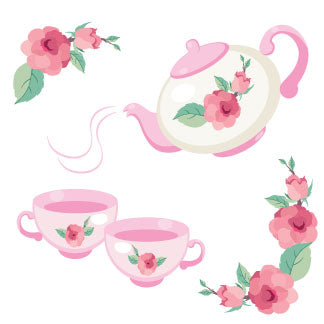 Princess Girls Jewelry Box with Tea Party design