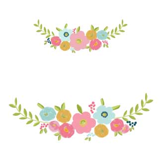 Personalized White Cash Box with Spring Floral design