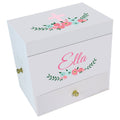 Spring Floral with Cross Deluxe Musical Ballerina Jewelry Box - MyBambino.com