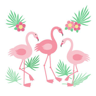 Personalized Palm Flamingo Design Book Caddy And Holder