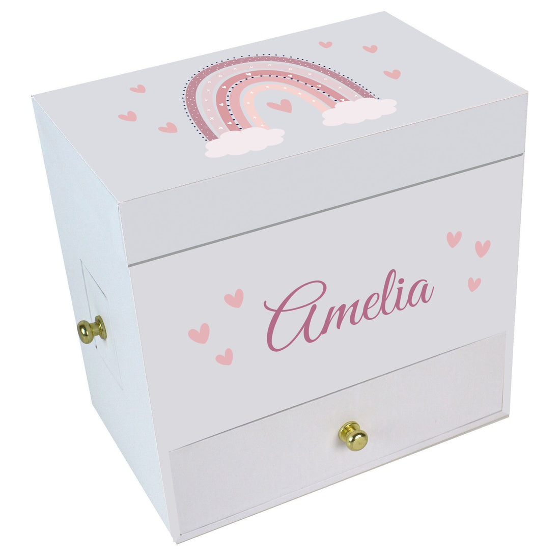 Mauve Rainbow Deluxe Musical Ballerina Jewelry Box - MyBambino.com