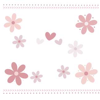 Personalized White Bookends - Mauve Daisy - MyBambino.com