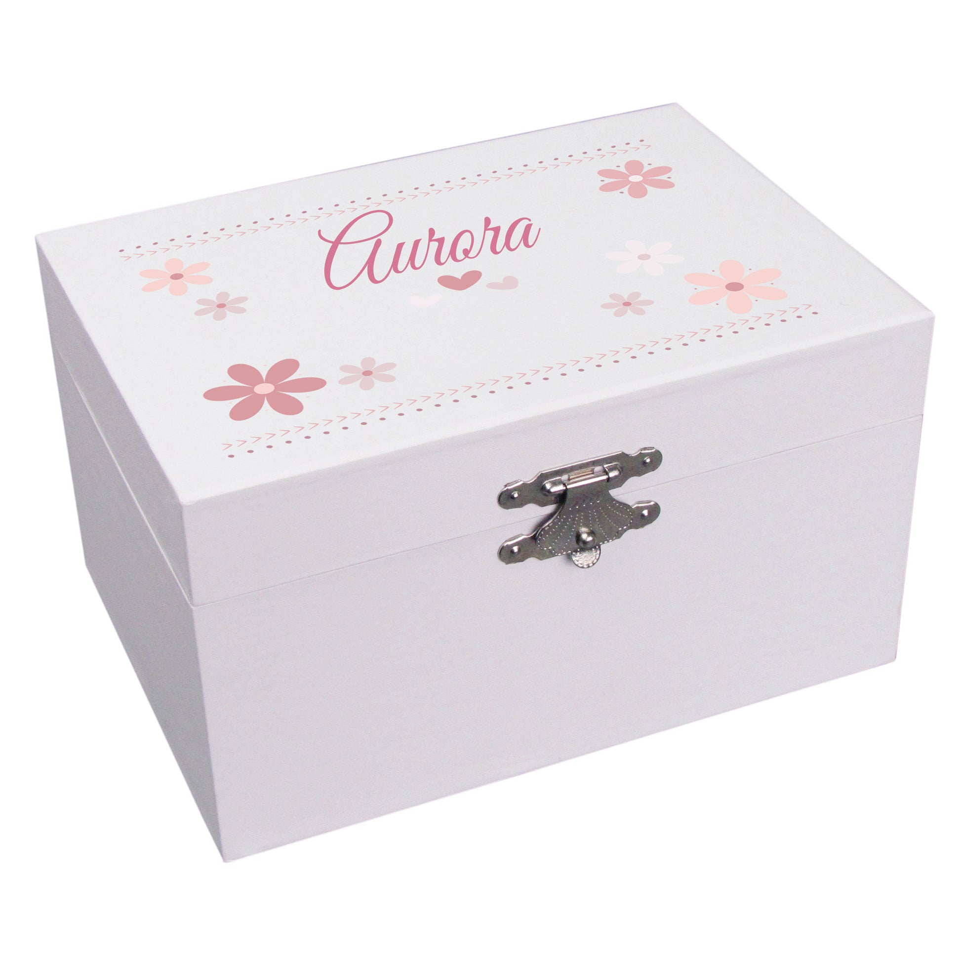 Mauve Daisy Musical Ballerina Jewelry Box - MyBambino.com