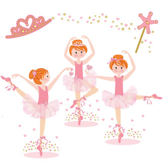 Personalized Placemat with Ballerina Red Hair design