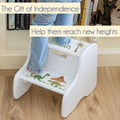 Child's White Lacrosse Sticks White Two Step Stool