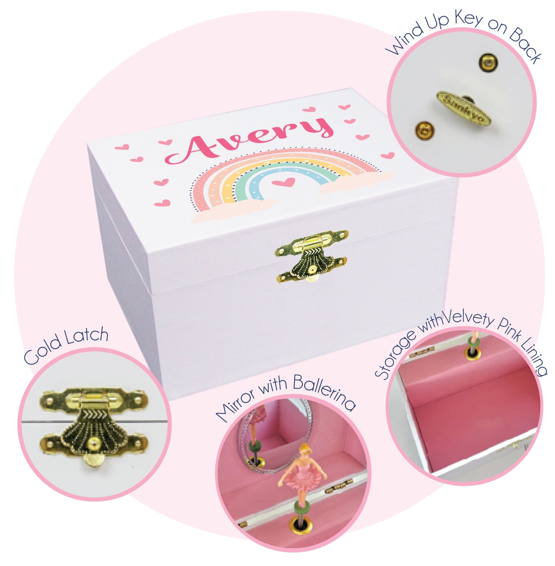 Teal Spring Floral Flower Girl Ballerina Jewelry Box - MyBambino.com