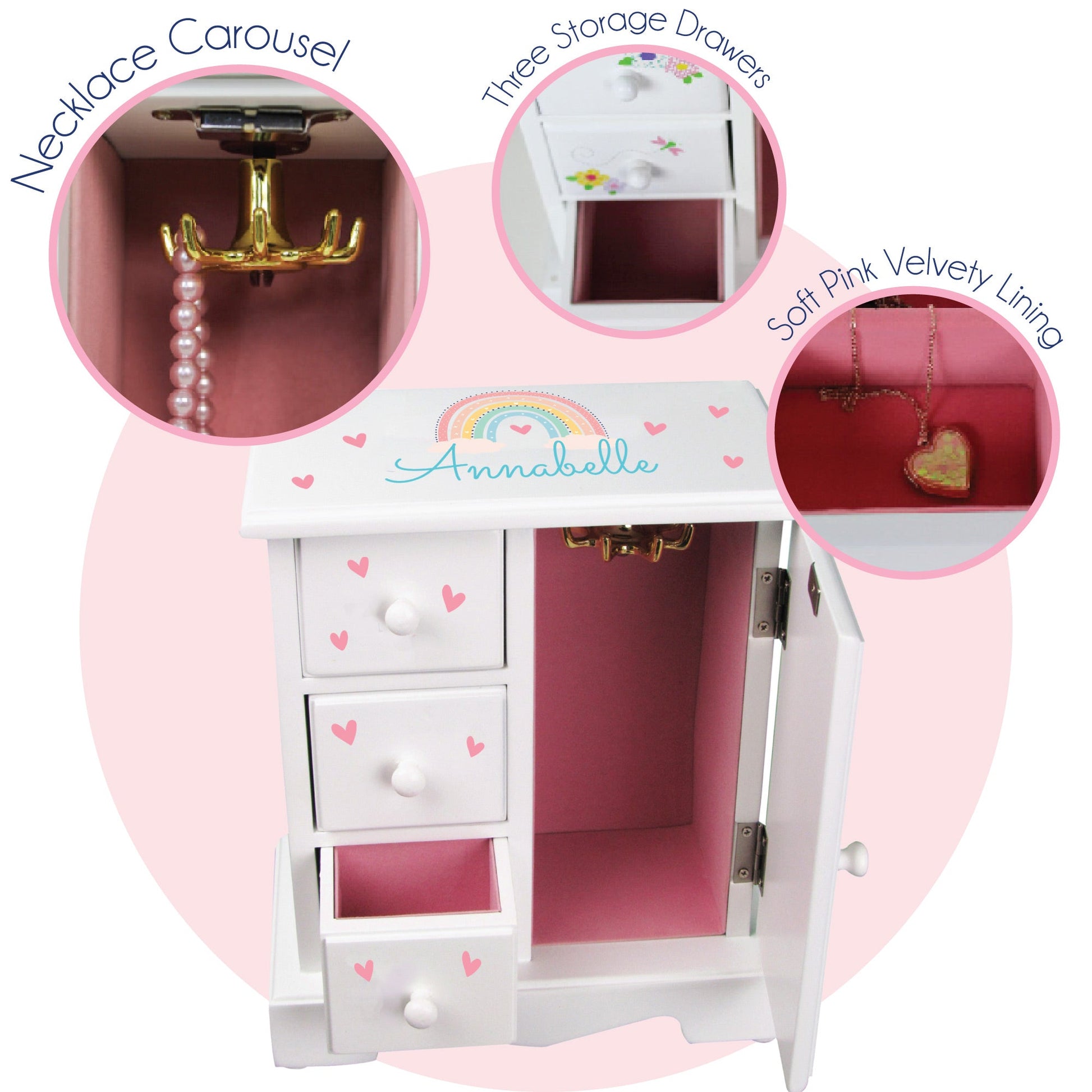 Jewelry Armoire - Strawberry - MyBambino.com