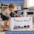 Open Top Toy Box - Teal Spring Floral