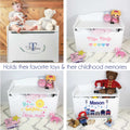White Toy Box Bench - Bright Butterflies Garland - MyBambino.com
