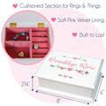 Lift Top Jewelry Box - Pink Heart - MyBambino.com