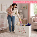 Open Top Toy Box - Pink Heart