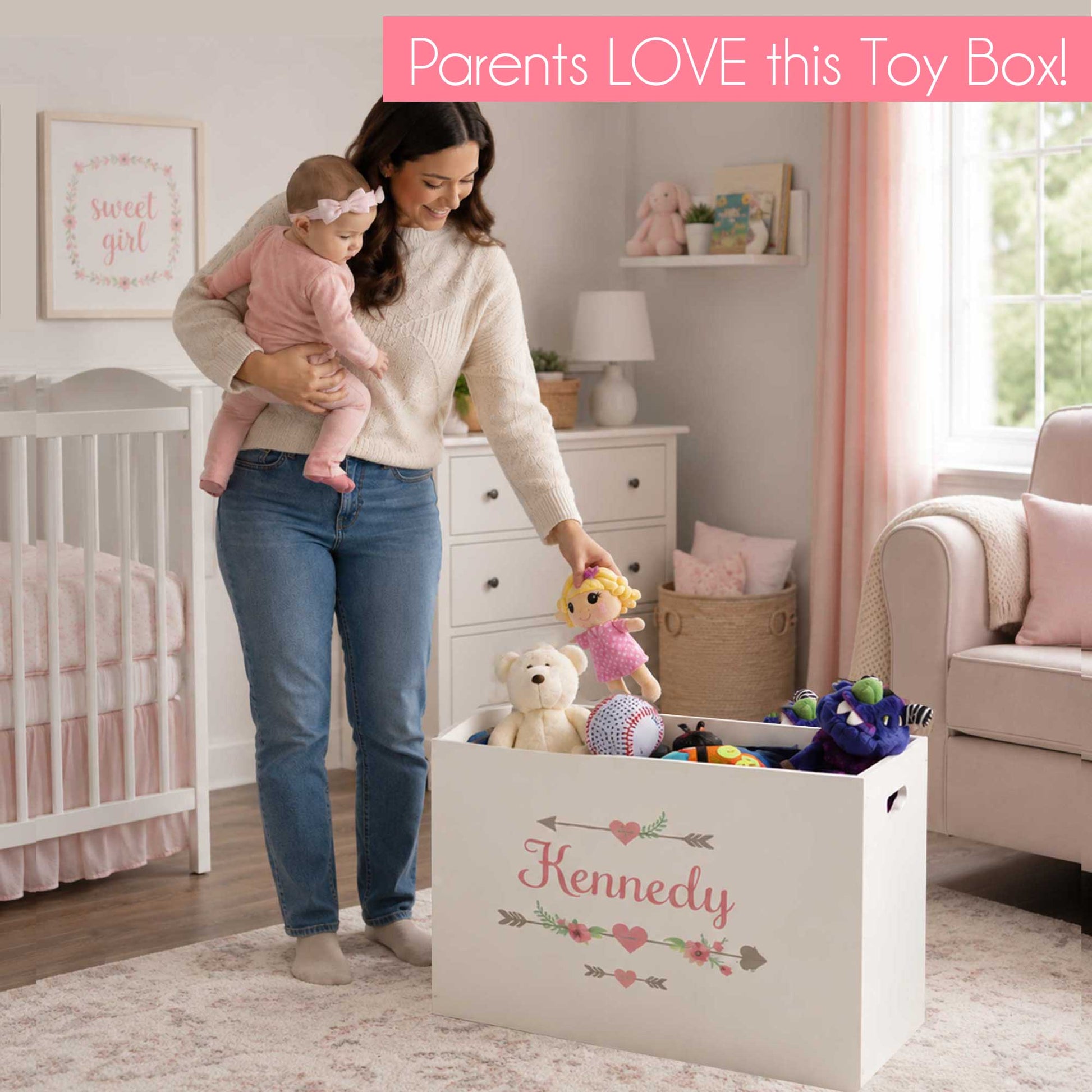 Open Top Toy Box - Sloth