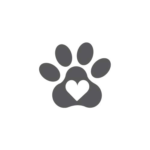Natural Circle Sign - Paw-Print-Heart