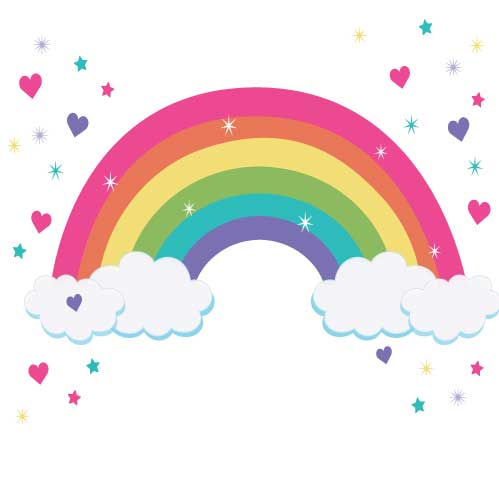 Personalized Book Caddy - Bright Rainbow