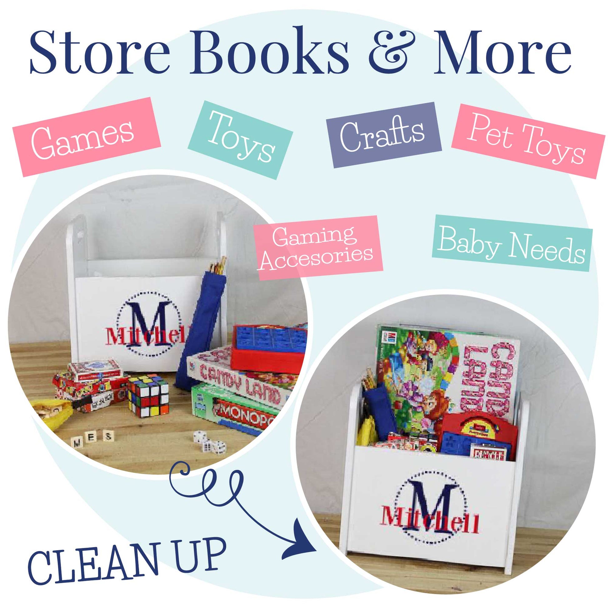 Personalized Book Caddy - Floral Sloth - MyBambino.com