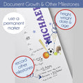 White Superhero Boy Growth Chart