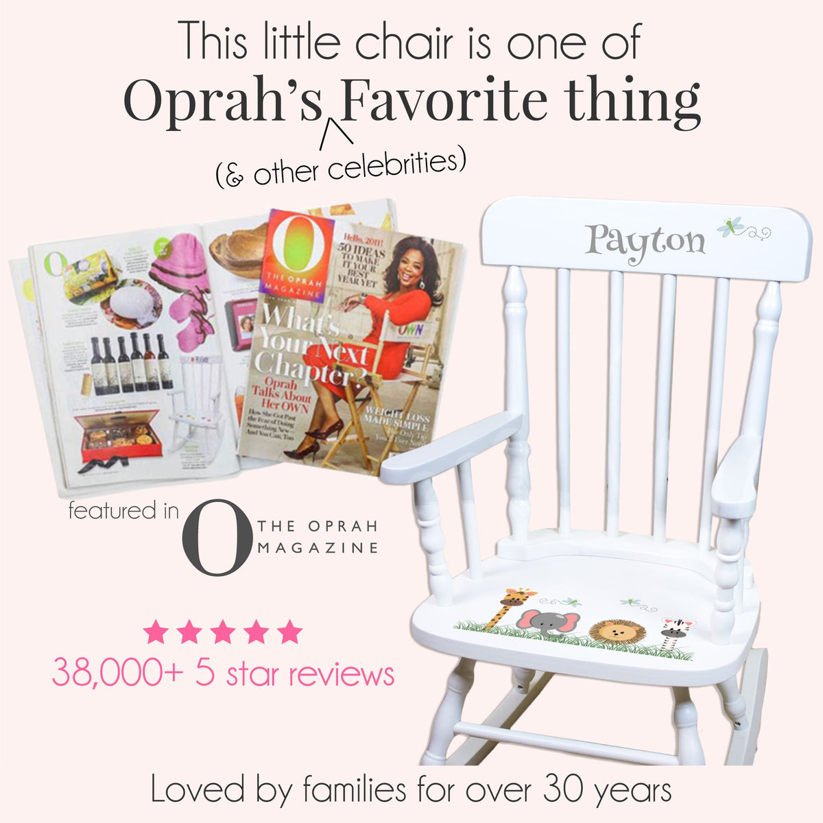 Lt Blue Cross Natural Spindle Rocking Chair - MyBambino.com