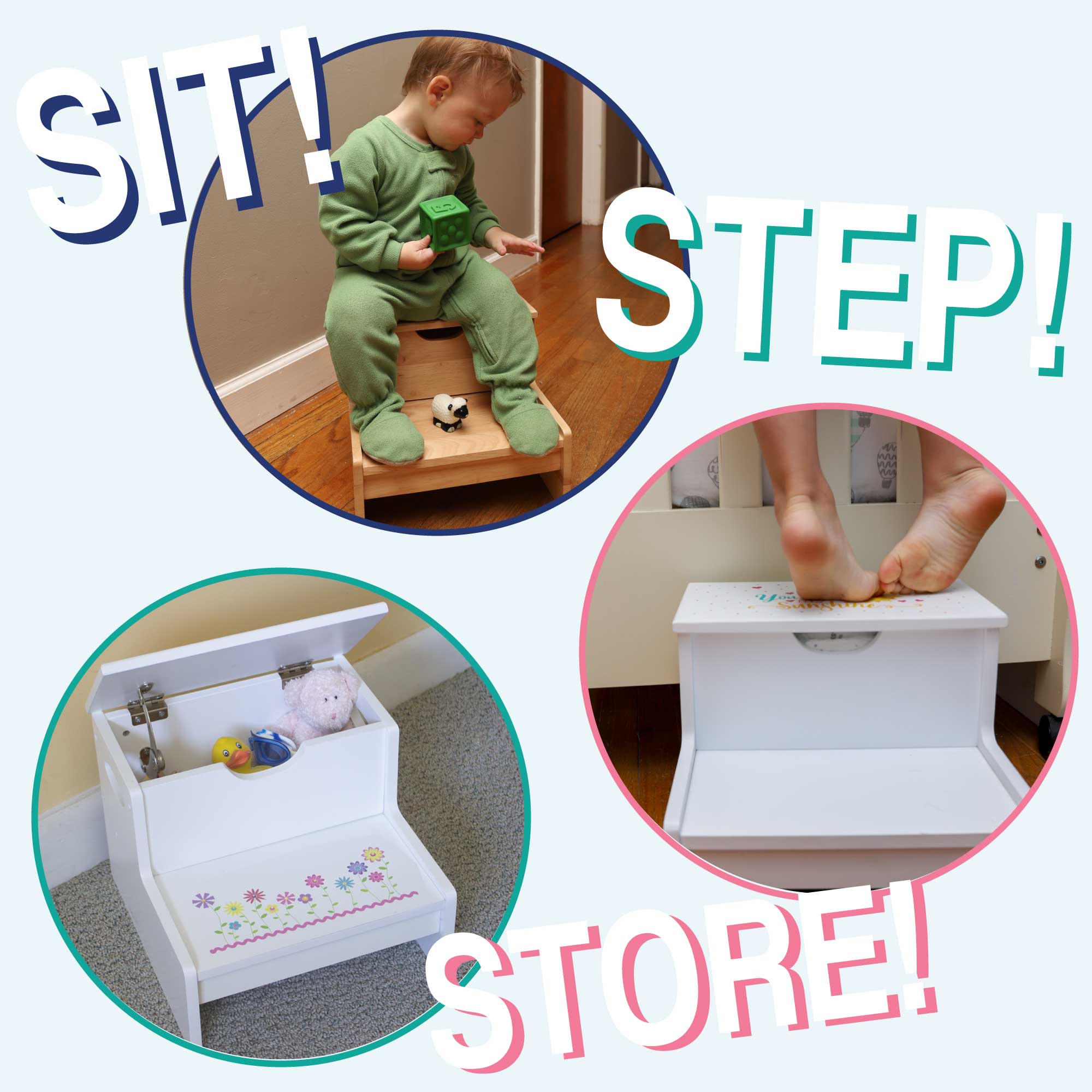 Construction Storage Step Stool | My Bambino