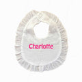 Personalized Embroidered Muslin Ruffle Bib - MyBambino.com