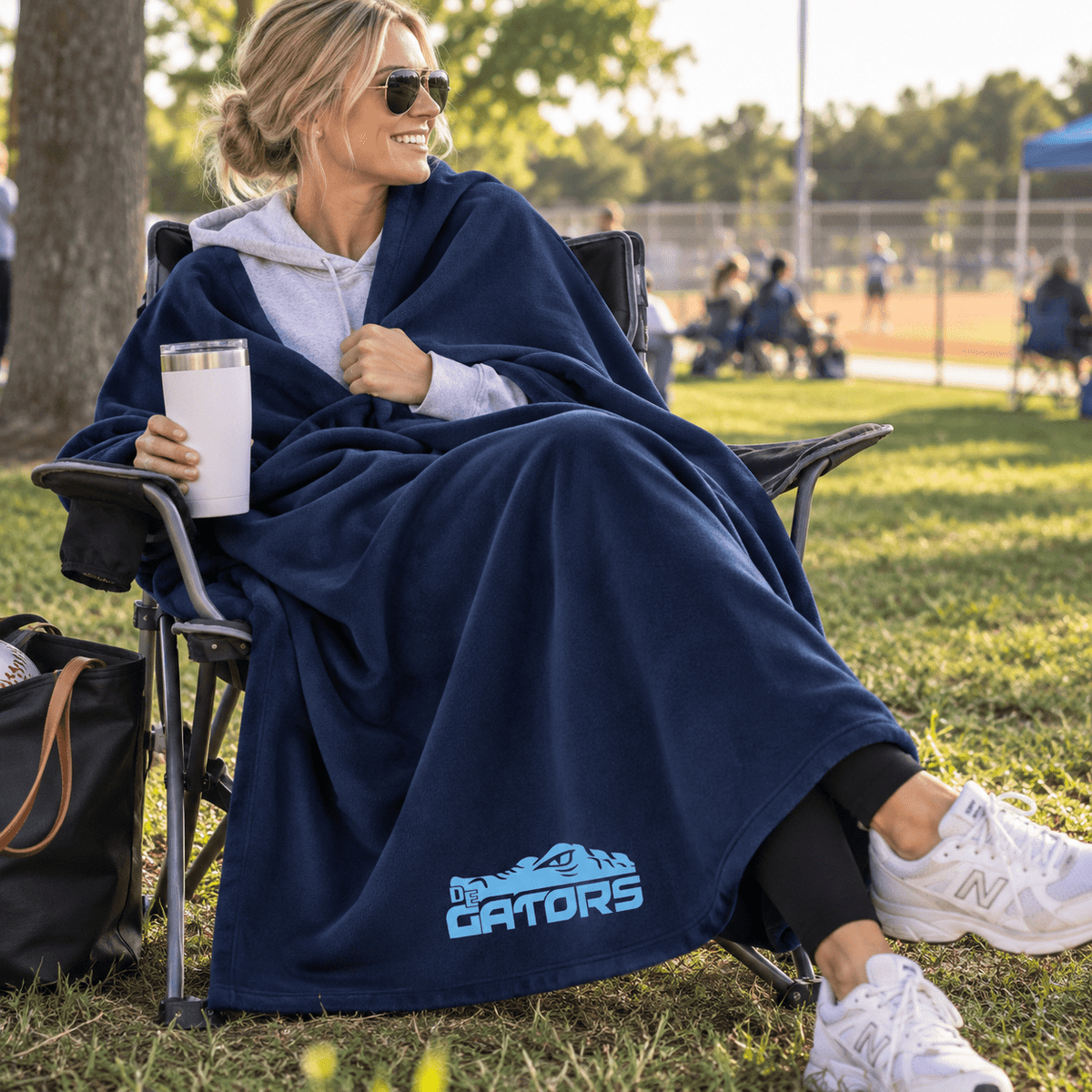 Personalized Stadium Fleece Blanket - Upload Your Own - MyBambino.com
