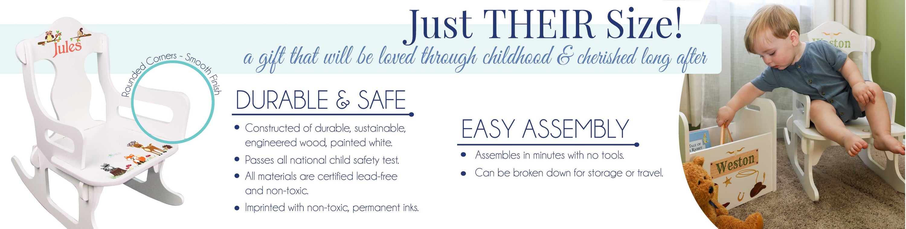 Bright Butterfly Garland Puzzle Rocker| Personalized Gifts - My Bambino