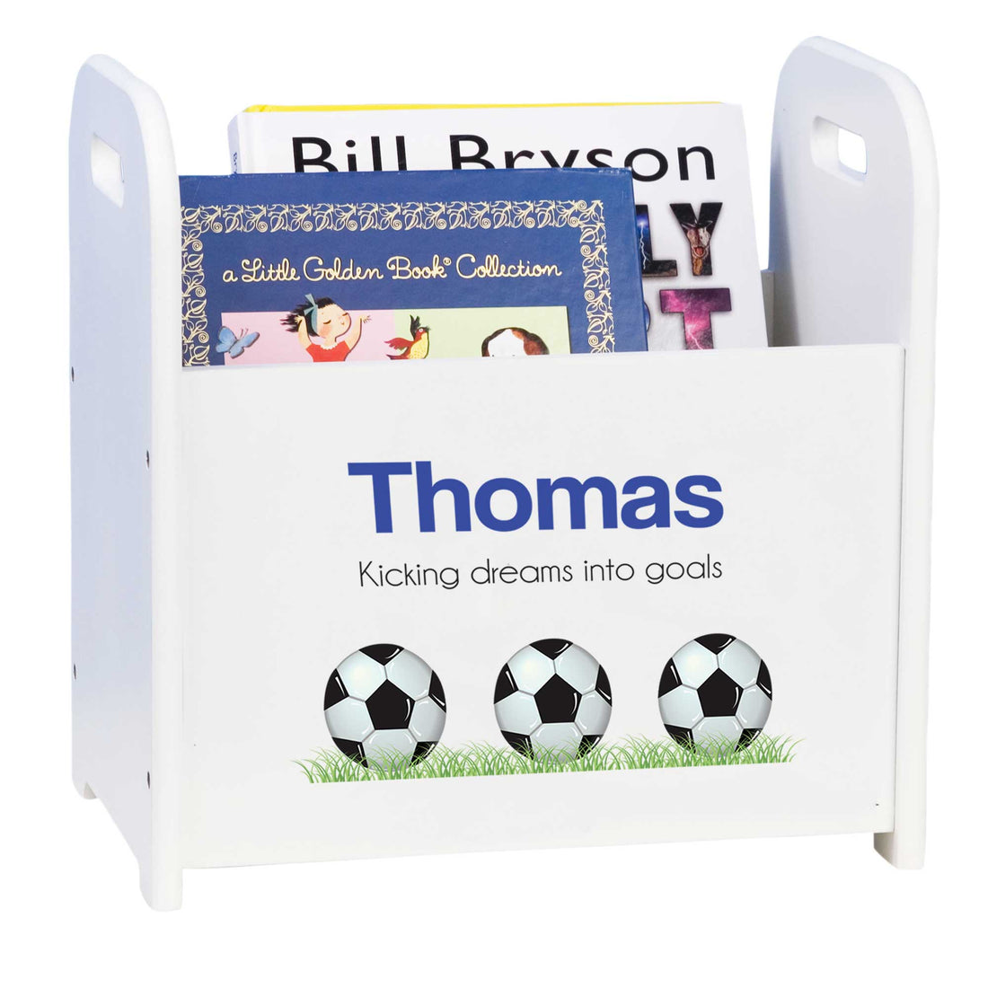 Personalized Soccer Balls Book Caddy - MyBambino.com
