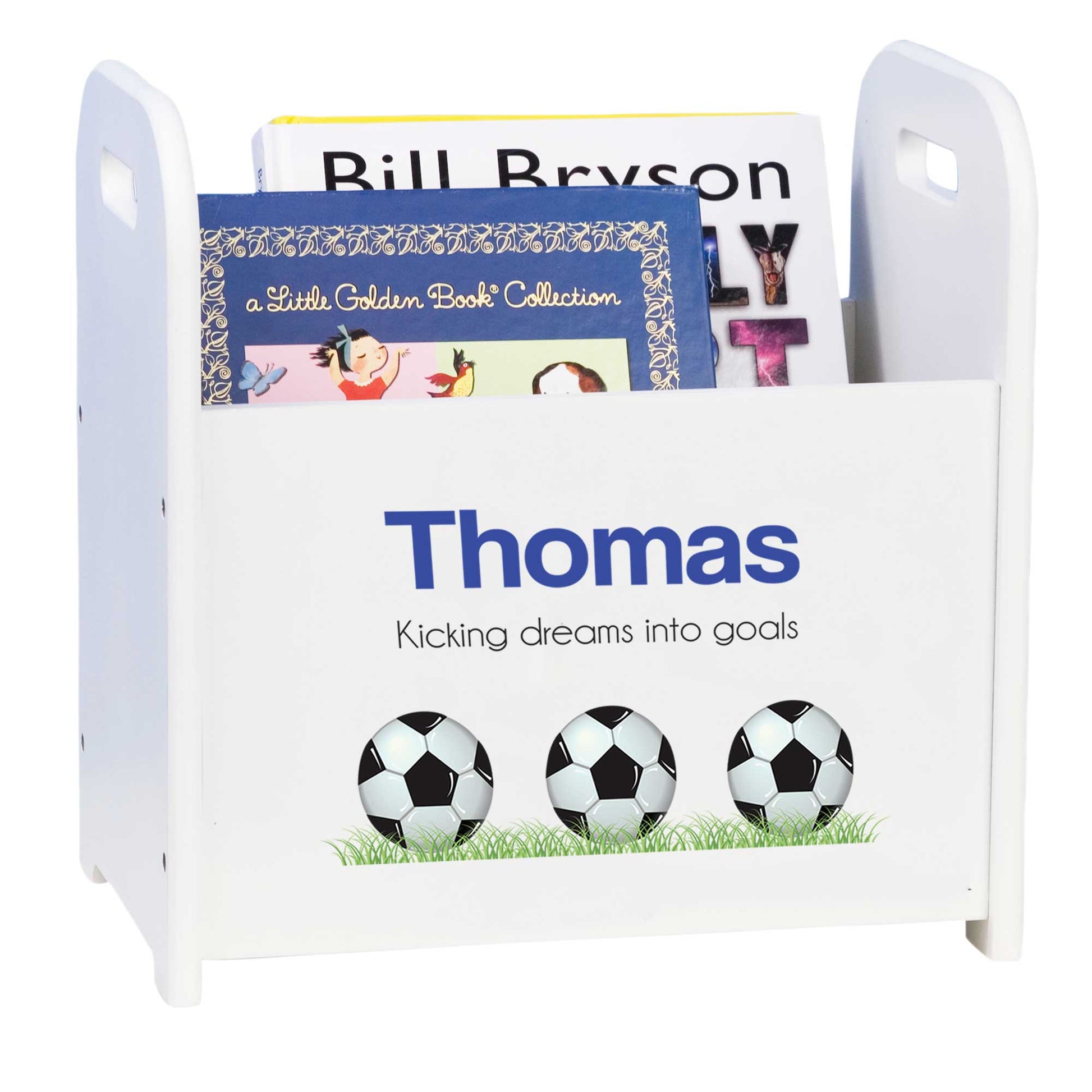 Personalized Soccer Balls Book Caddy - MyBambino.com