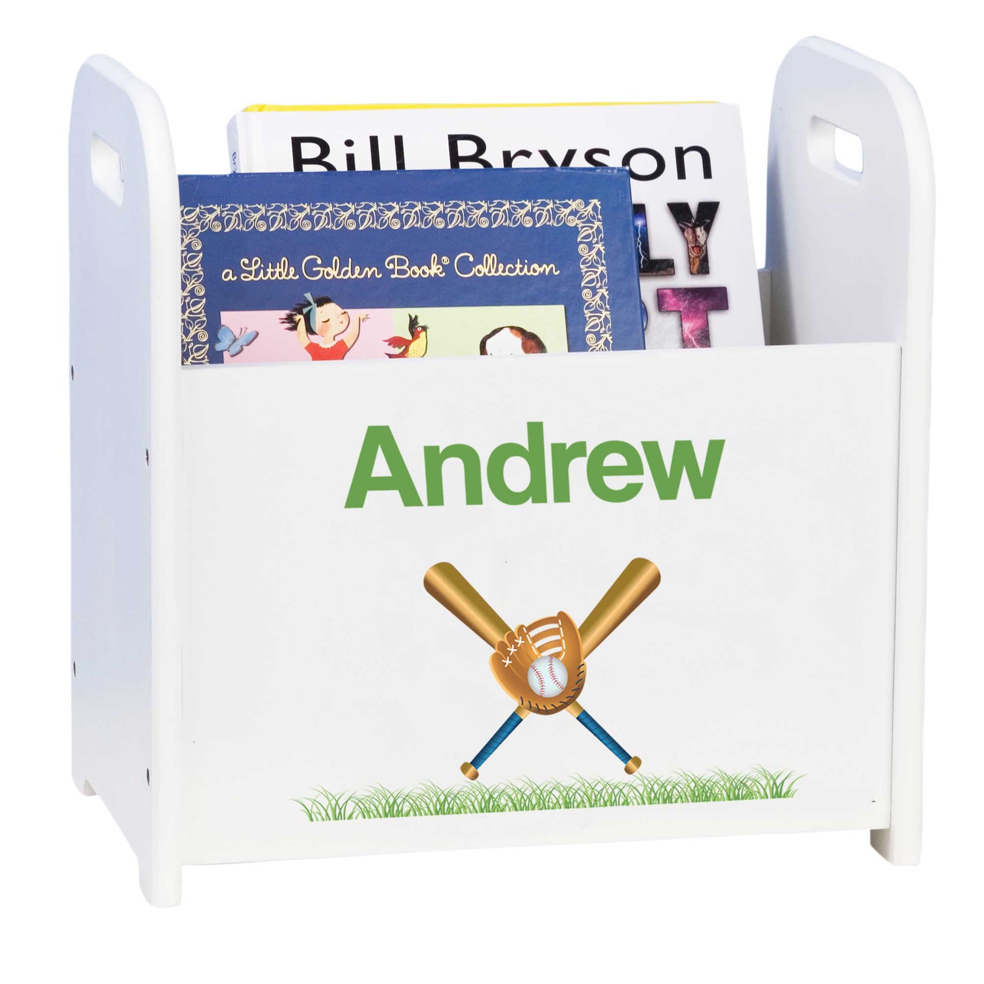 Personalized Baseball Book Caddy And Rack - MyBambino.com