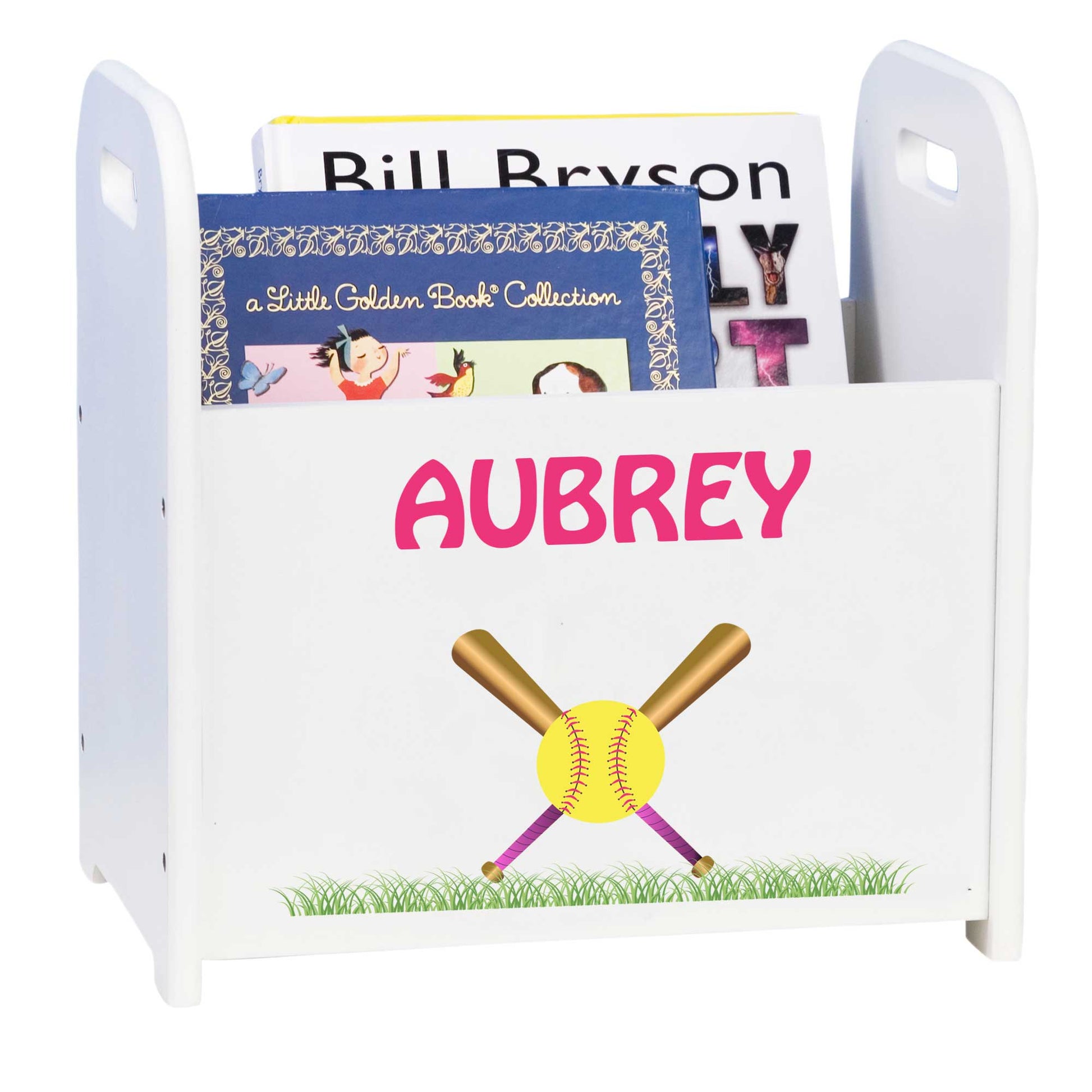 Personalized Softball Balls Book Caddy - MyBambino.com