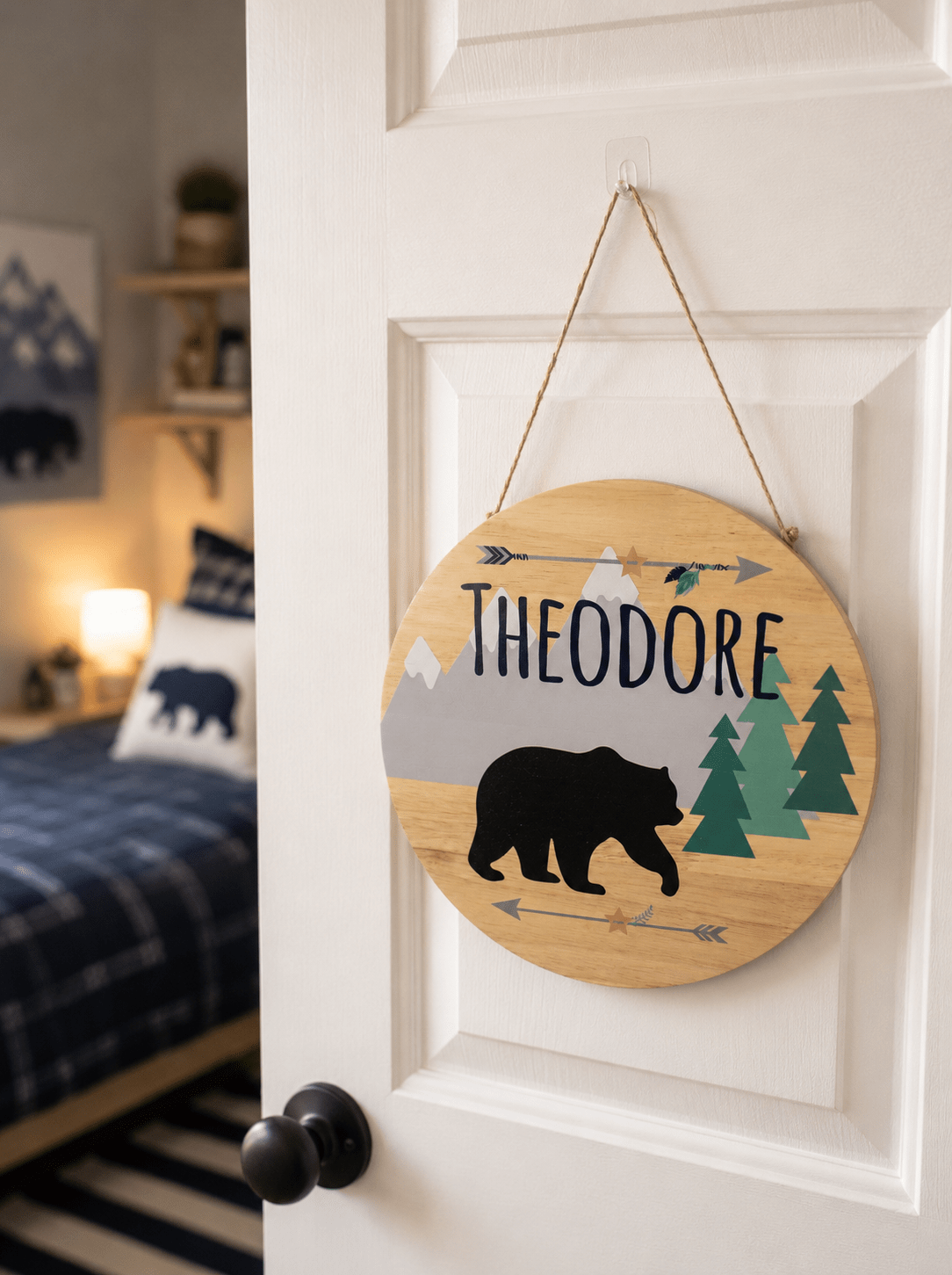 Personalized Circle Wall Door Sign 2.0 - MyBambino.com