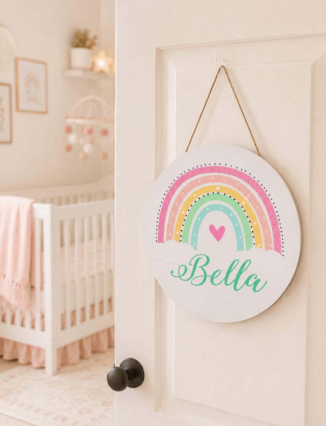Personalized Circle Wall Door Sign 2.0 - MyBambino.com
