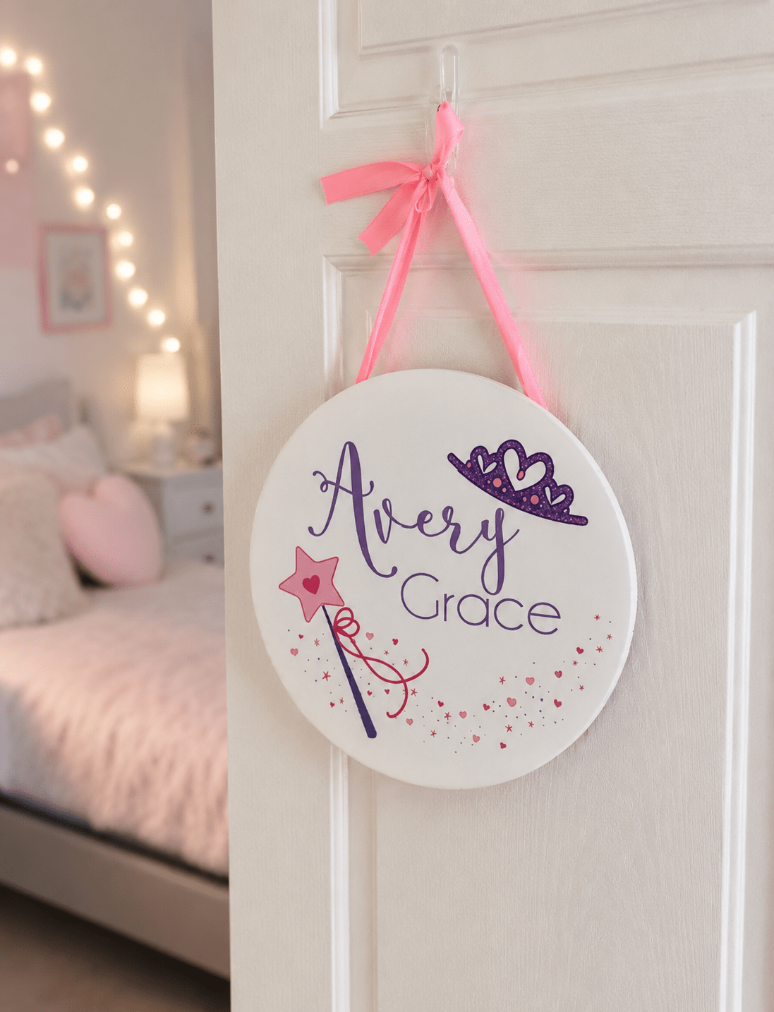 Personalized Circle Wall Door Sign 2.0 - MyBambino.com