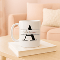 Personalized White Split Monogram Ceramic Mug 2.0 - MyBambino.com