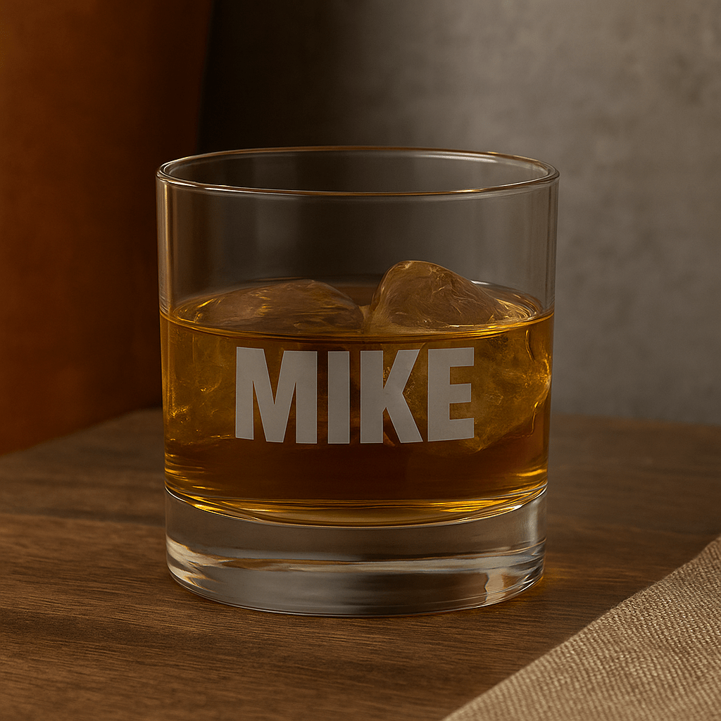 Etched Custom 10 oz. Rocks Glass | My Bambino Personalized Gifts