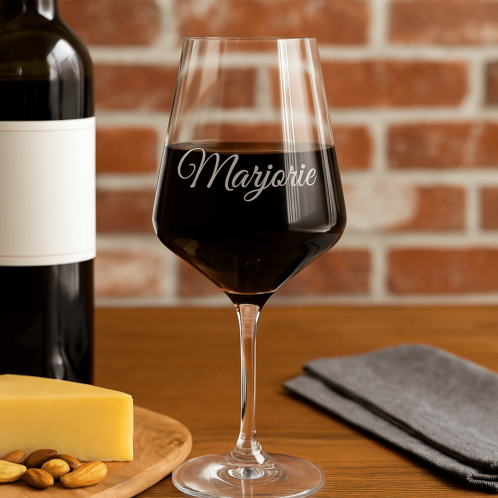Etched Custom 12 oz. Stemmed Wine Glass - MyBambino.com