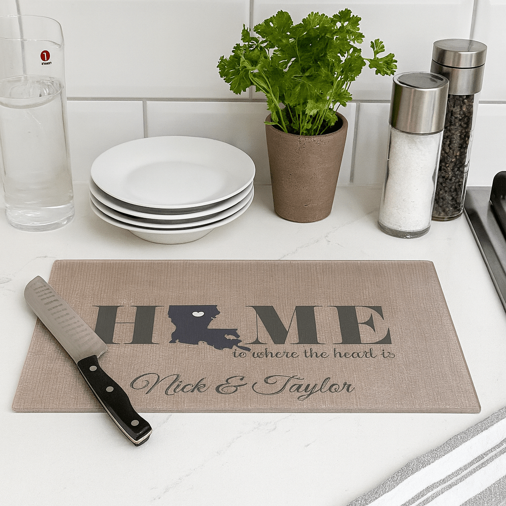Home is Where the Heart is State Cutting Board 2.0 - MyBambino.com