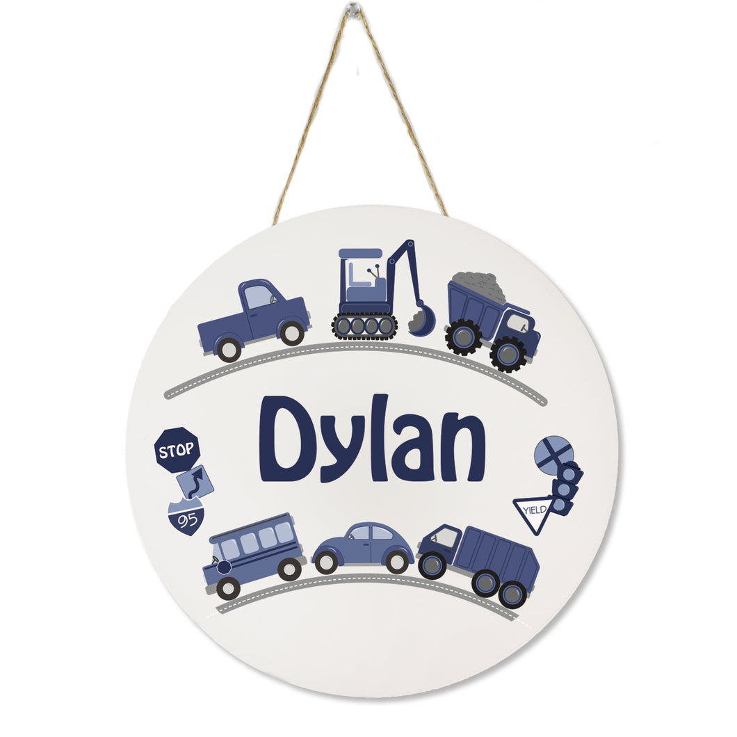 White Circle Sign - Transportation