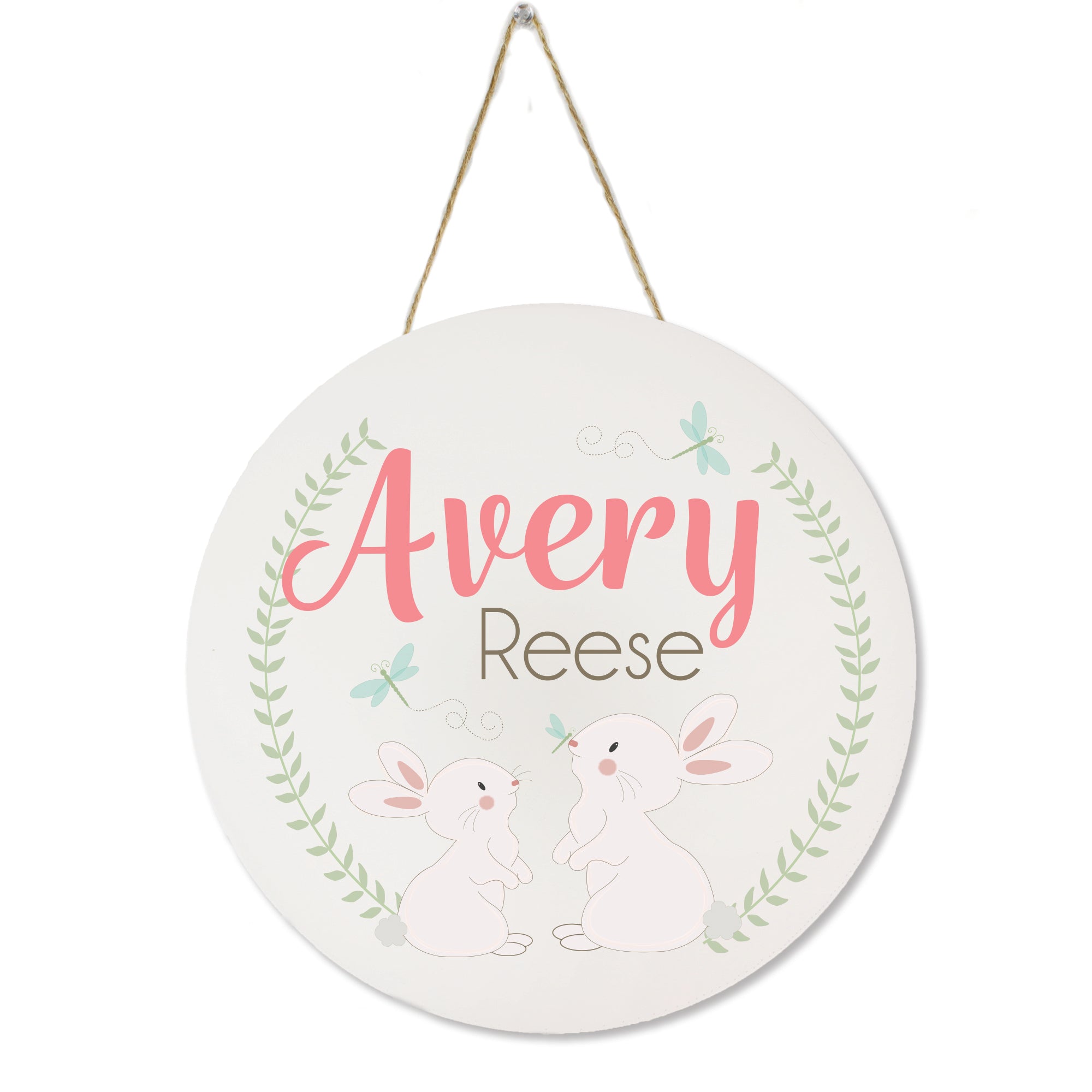 Bunny Sign Store White Circle Sign - Classic Circle Wall Sign | My Bambino