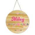Wood Circle Sign - Tribal Arrow Girls - MyBambino.com