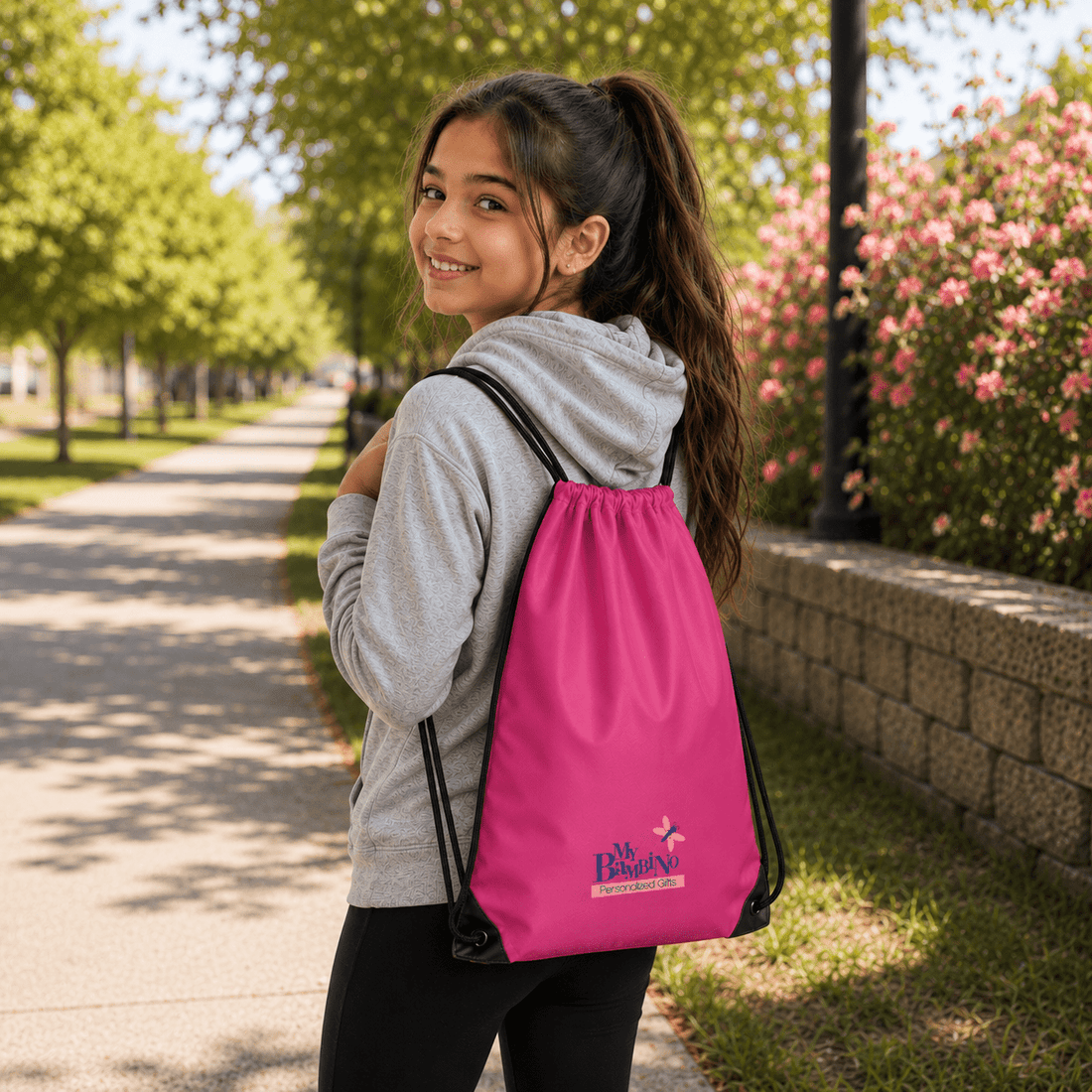 Upload Your Own - Drawstring Bag - MyBambino.com