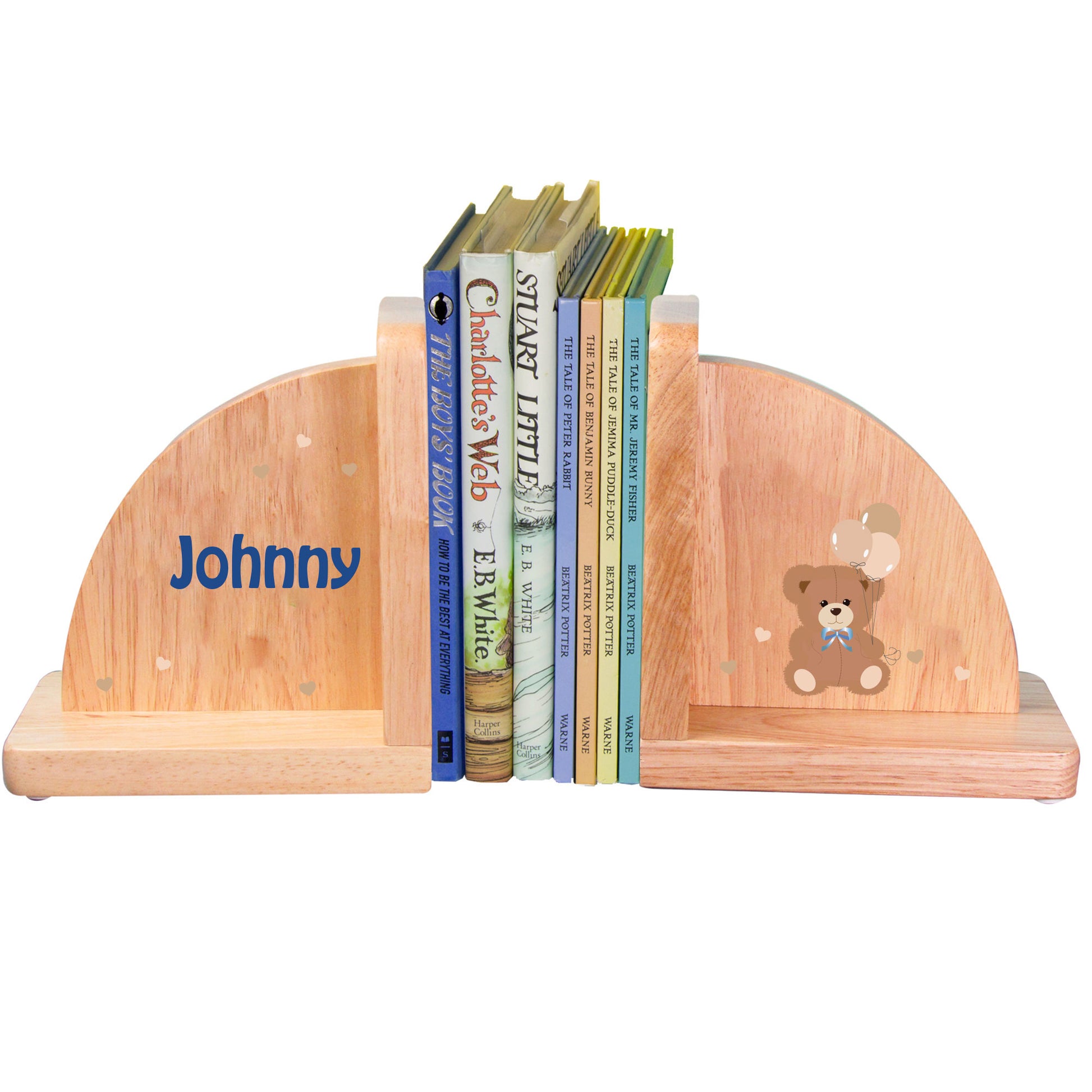 Natural Bookends - Classic Teddy Bear - MyBambino.com