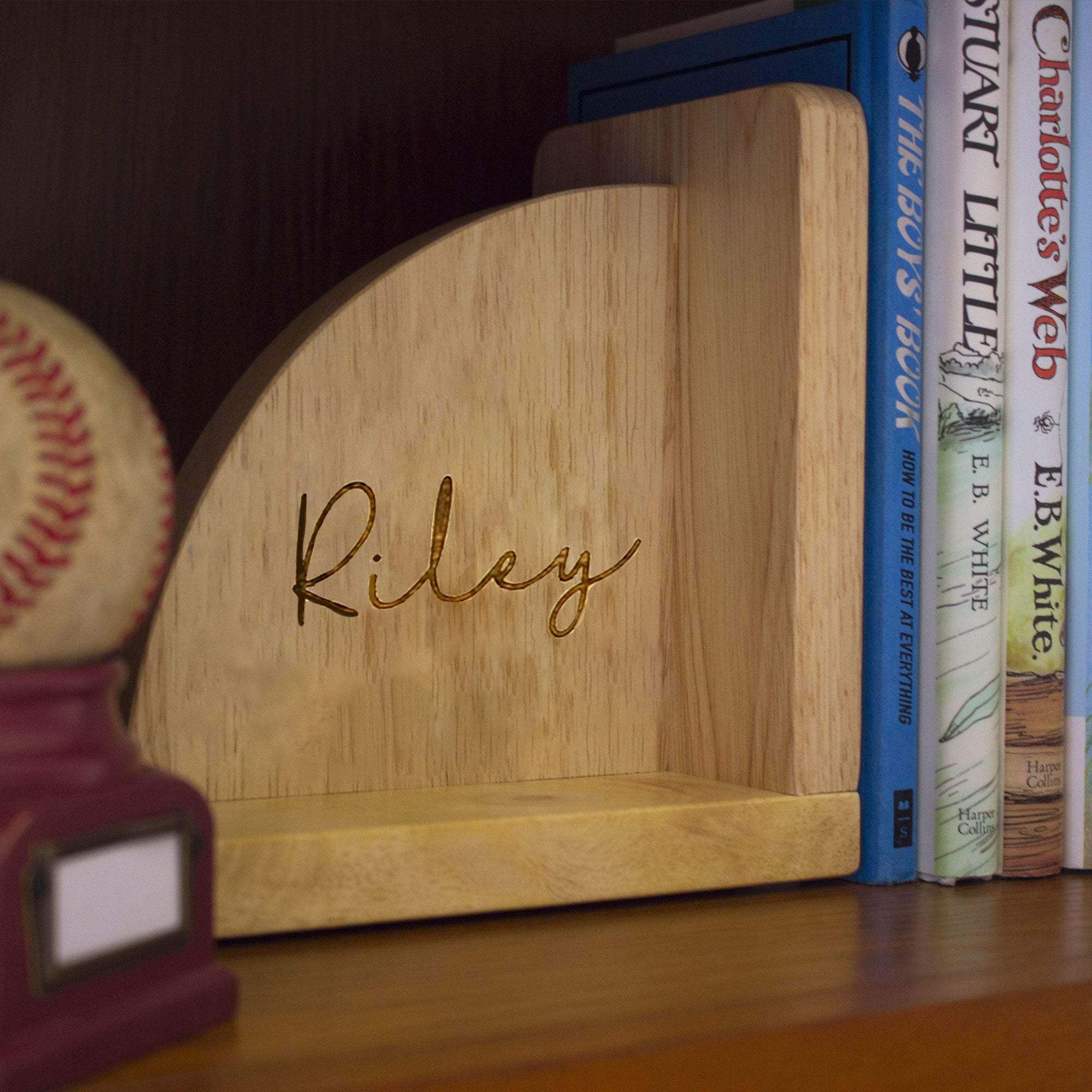 Wood Engraved Custom Bookends | Personalized Gifts - My Bambino